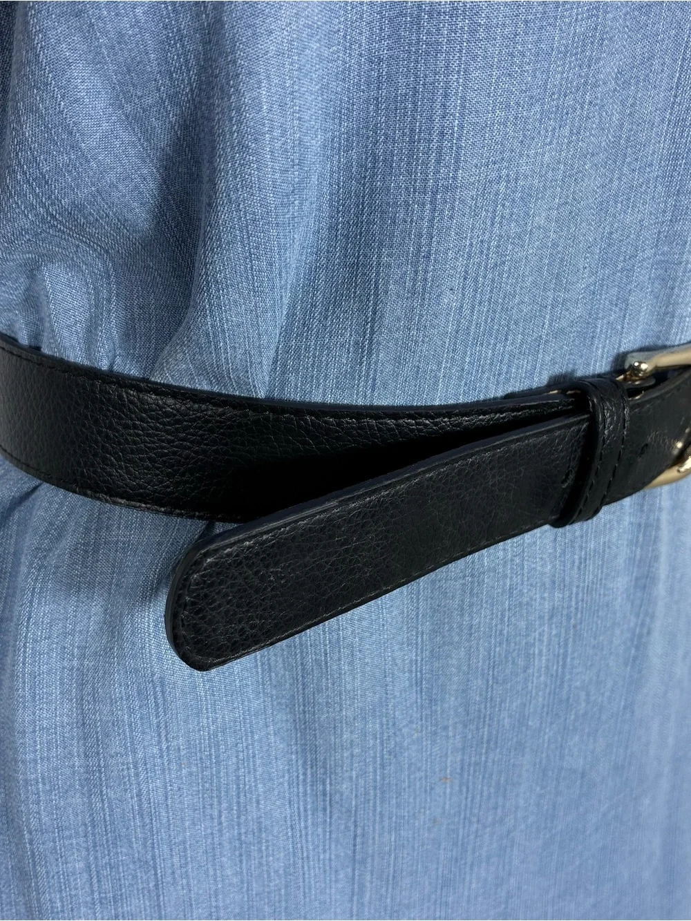 H&M Womens belt XL pebbled faux leather black